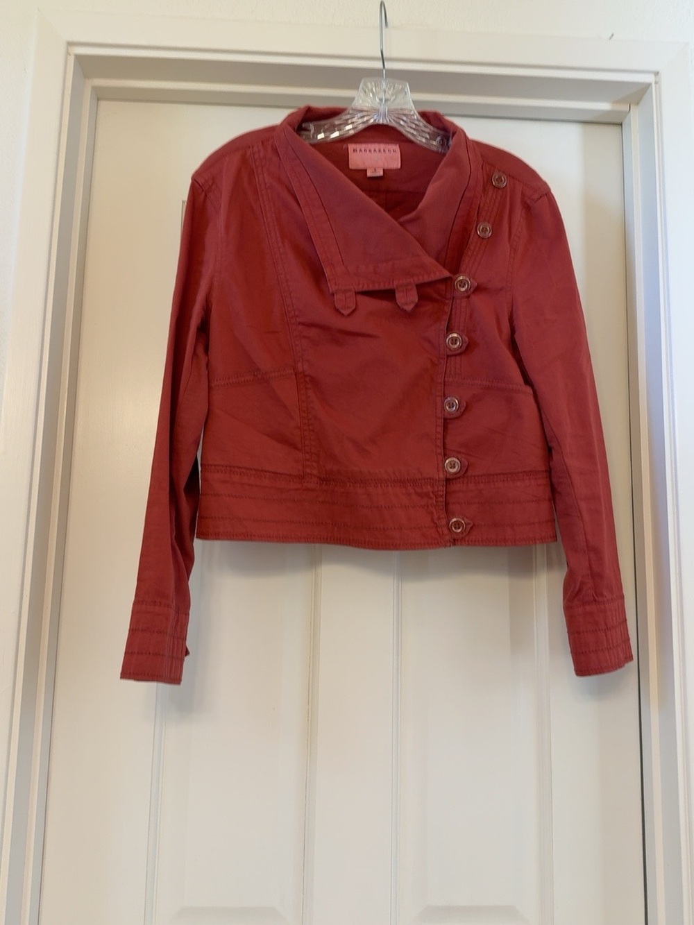 Marrakech S Brick Red Asymmetrical Jacket